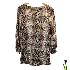 Chico’s Blouse Snake Python Reptile Animal Print Size 0 (small 4)